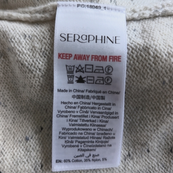 NWT XL Seraphine Fonda Cream Cotton Blend Maternity & Nursing Sweater Dress - Picture 11 of 15